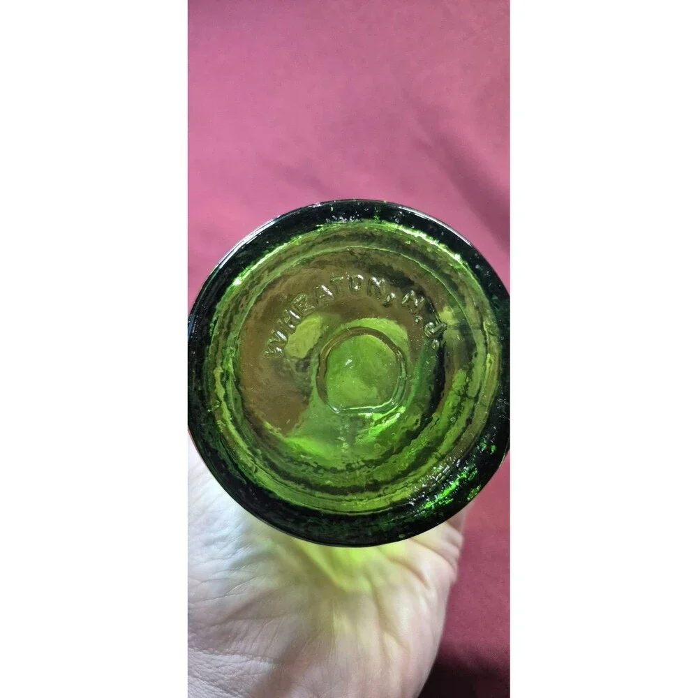 Vintage Wheaton Green Glass Dr Chandlers Jamaica Ginger Root Bitters Bottle Cork